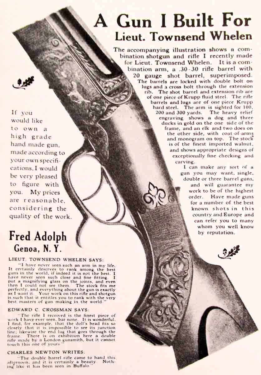 A Fred Adolph flyer showing Peach’s ornamentation.